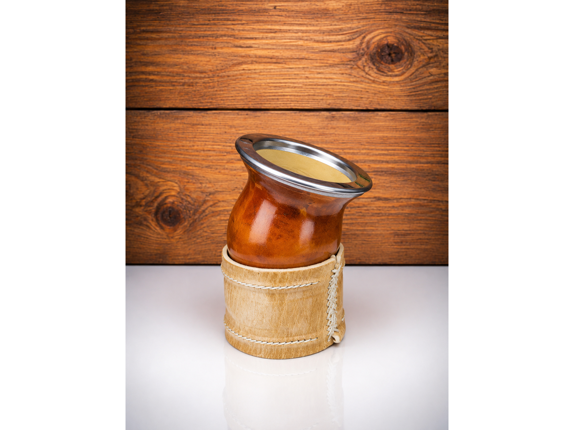 Mate criollo + base cuero crudo
