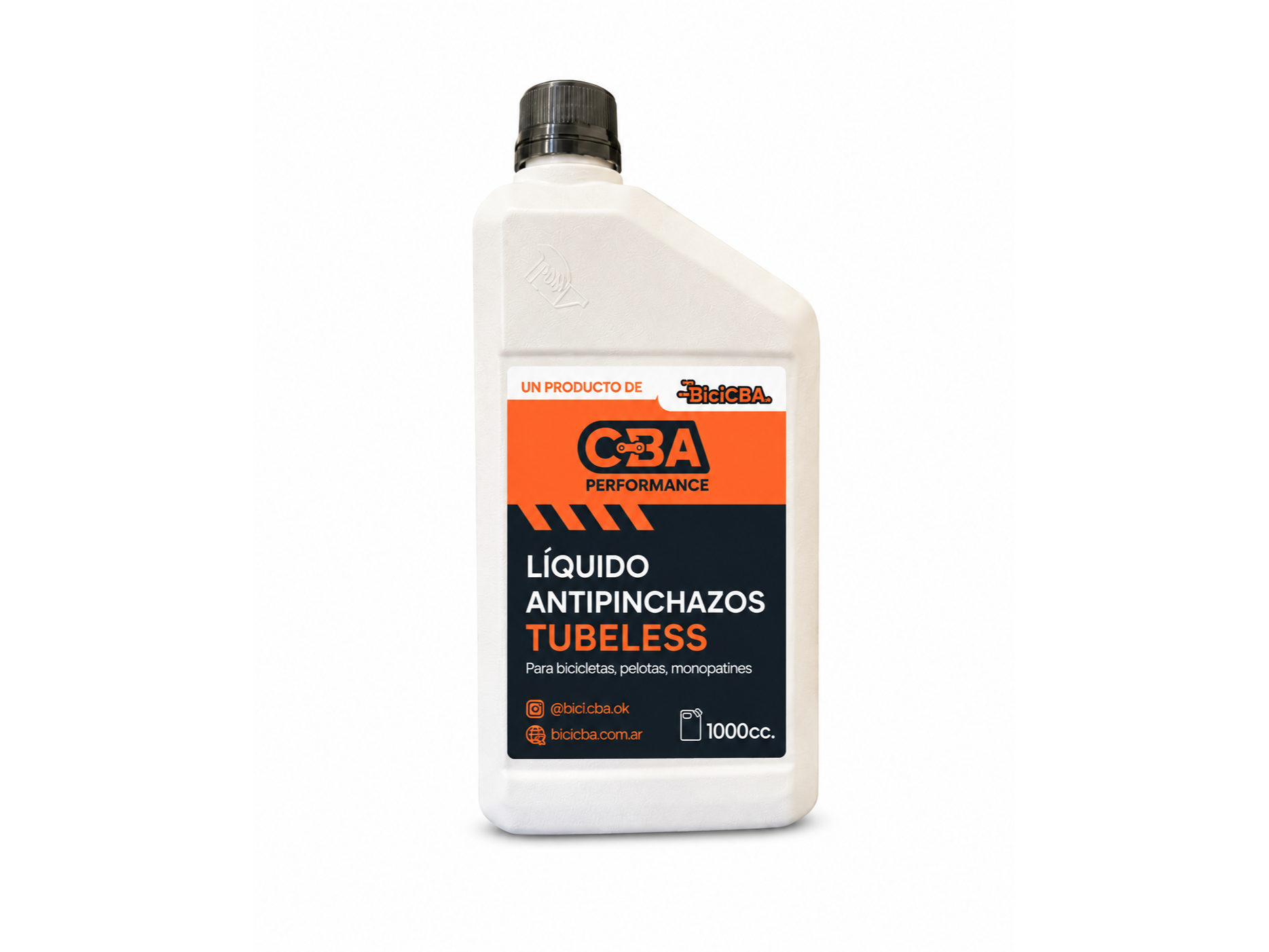 LIQUIDO TUBELIZADOR " CBA PERFORMANCE" - 1000 CC. --PARA SELLAR Y PREVENIR PINCHADURAS EN NEUMATICOS
