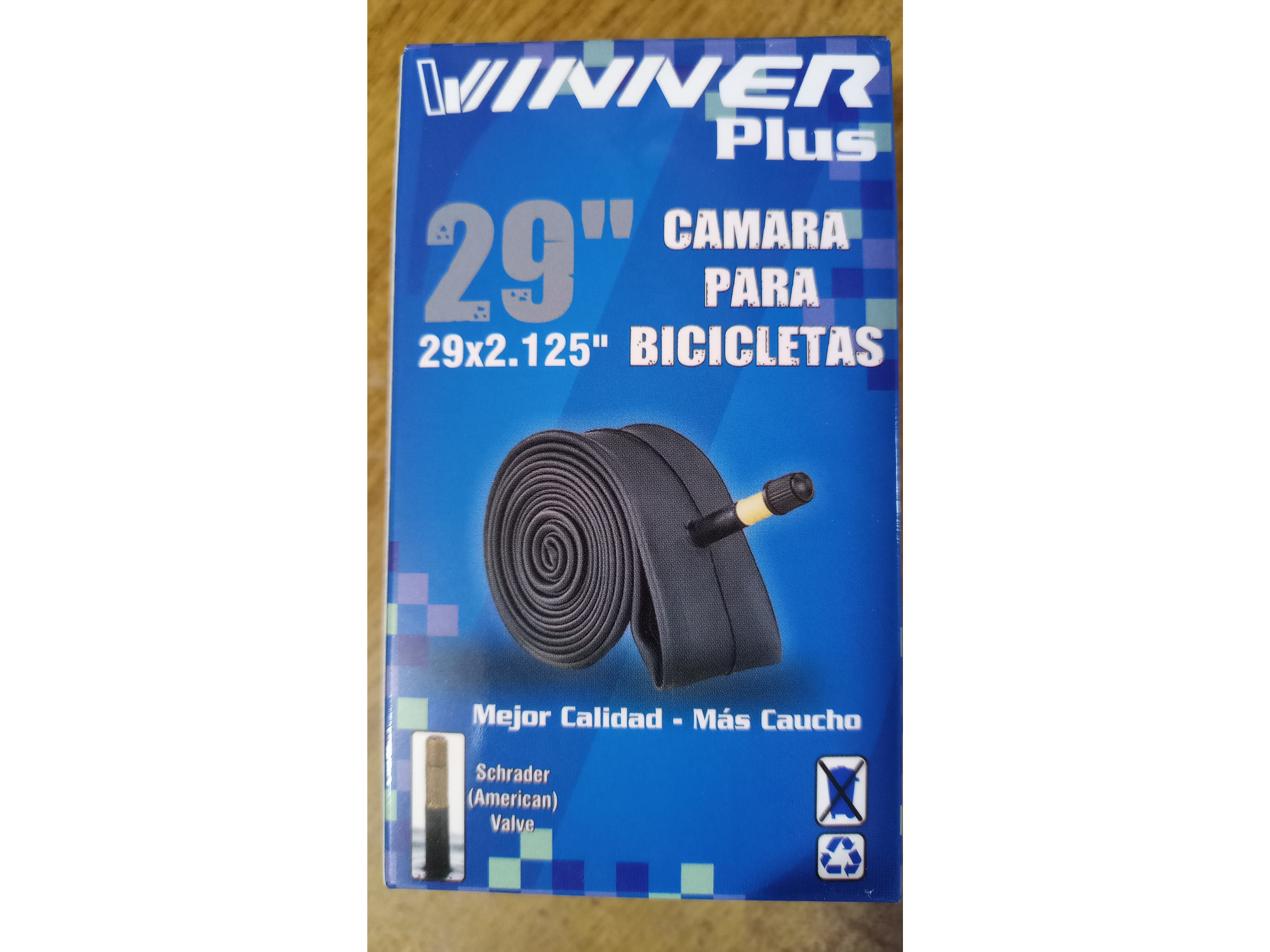 CAMARAS " WINNER" R- 29 X 1.95 / 2.125 - VULCANIZ. - 48 MM. -( VALV. LARGA )
