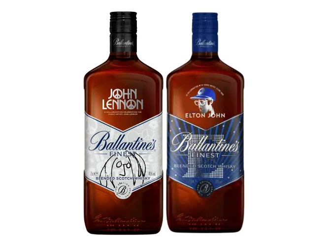 WHISKY BALLANTINE ELTON JHON O JHON LENNON X 700 CC