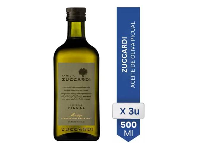 ACEITE DE OLIVA FLIA ZUCCARDI PICUAL X 500 CC