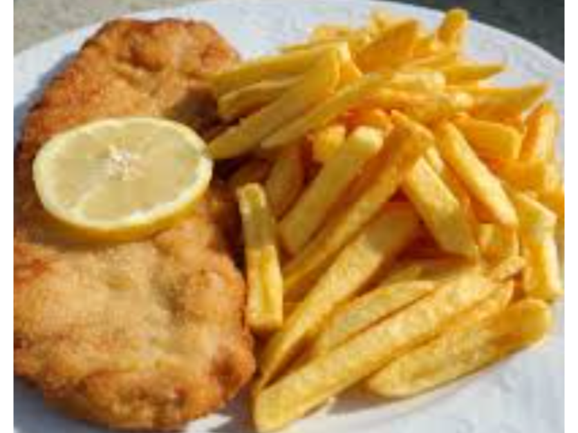 Milanesa con papas fritas
