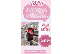 10 tinturas color master/ 1 oxidante de litro /polvo deco fidelite 700gr