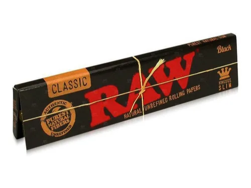 Raw black king size slim papel sedas