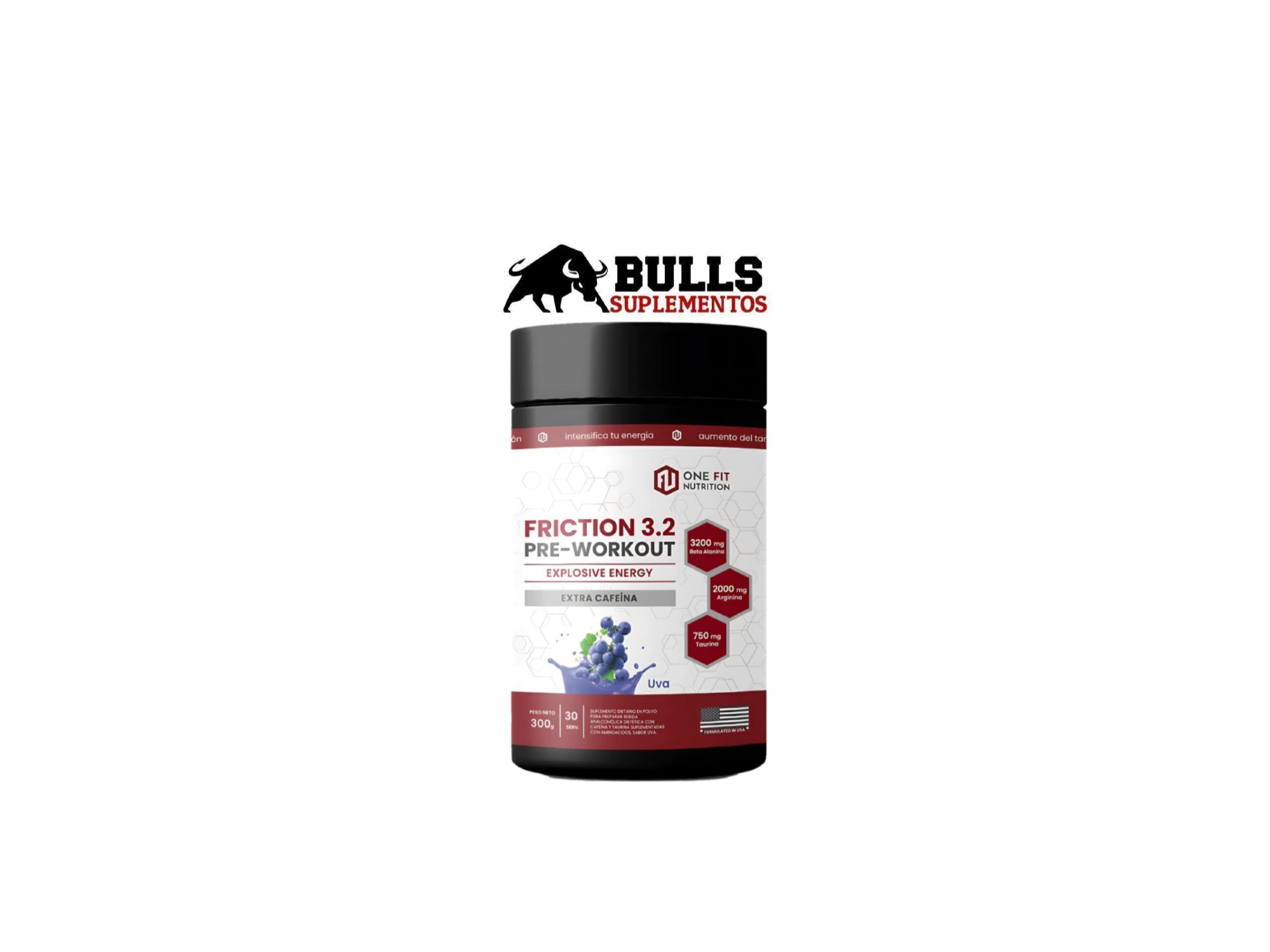 Prework One Fit Friction 3.2 de Bulls Suplmentos