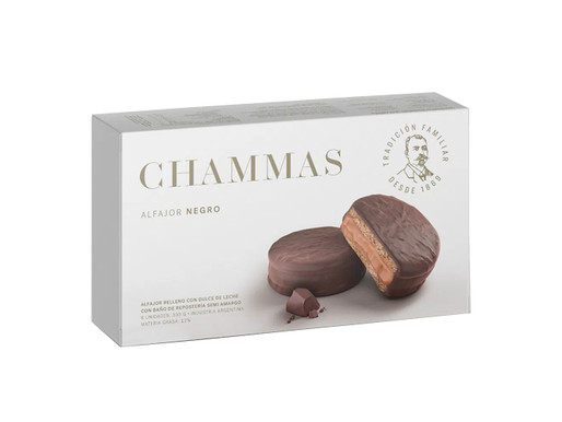 ALFAJOR CHAMMAS CHOCOLATE X 6 UN