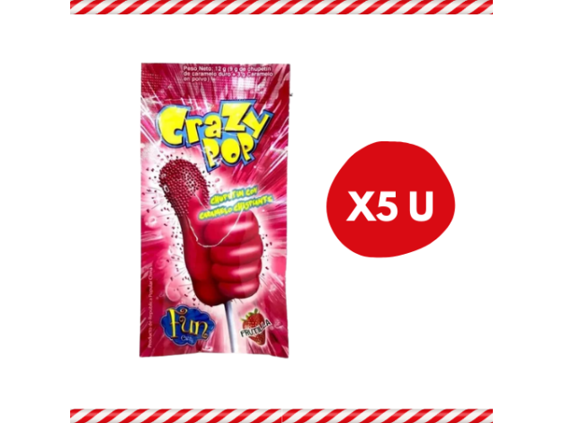 CRAZY POP FRUTILLA  12GRS