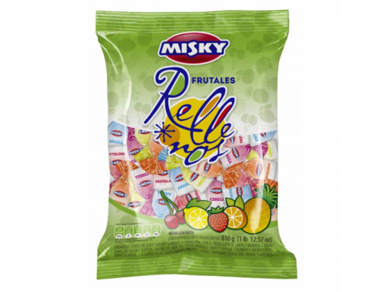 CARAMELOS RELLENOS MISKY FRUTALES  810 GRS
