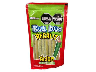 REGALIZ BULL DOG SANDIA  75 GRS