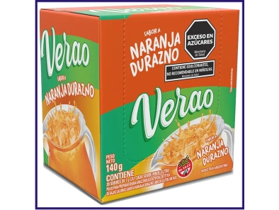 JUGOS VERAO NARANJA DURAZNO  7 GRS