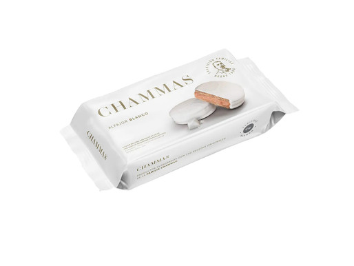 ALFAJOR CHAMMAS CHOCOLATE BLANCO X 6 UN