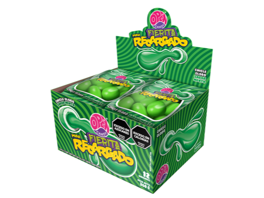 CAJA CHICLE FIERITA MENTA  12U