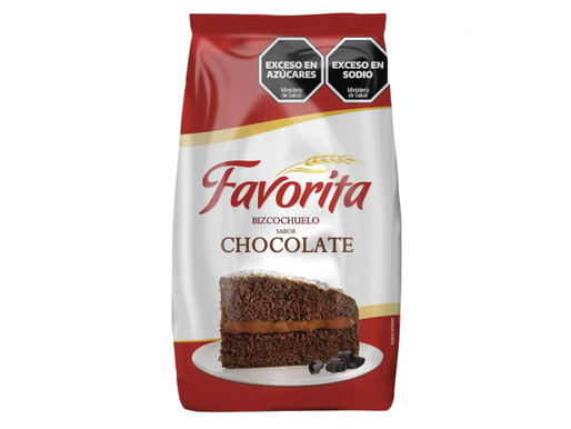 BIZCOCHUELO FAVORITA CHOCOLATE 450 GRS