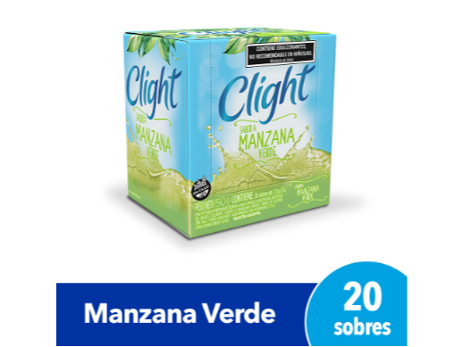 JUGOS CLIGHT MANZANA VERDE 8 GRS