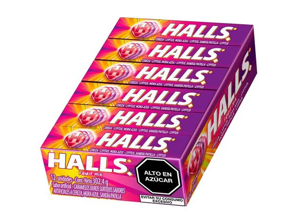 CARAMELOS HALLS COLORS  X 12 UN