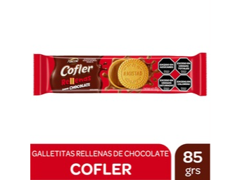 GALLETA COFLER RELLENA CHOCOLATE  85 GRS