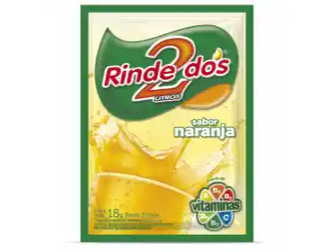 JUGOS RINDE 2 NARANJA MANGO 15 GRS