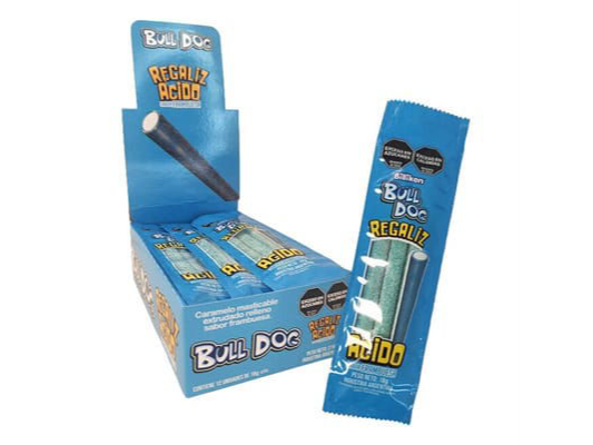 BULL DOG REGALIZ FRAMBUESA 18 GRS