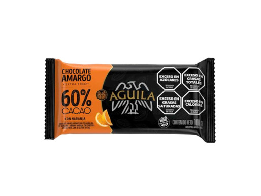 CHOCOLATE  AGUILA 60 % NARANJA  100 G