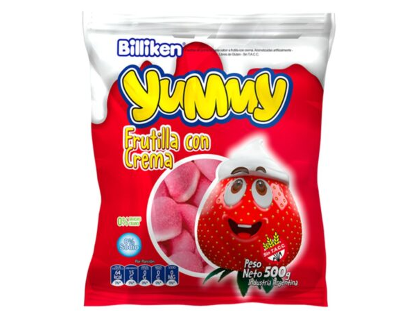 GOMITAS FRUTILLA CON CREMA YUMMY  500 GRS