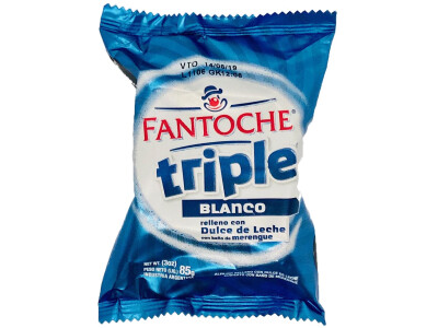 ALFAJOR FANTOCHE TRIPLE BLANCO 85 GRS