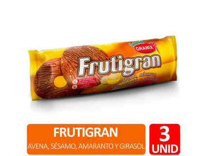 FRUTIGRAN AVENA,SESAMO, AMARANTO Y GIRASOL 185 GRS