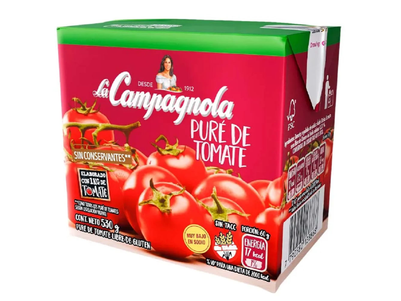 PURE DE TOMATE LA CAMPAGNOLA 530GRS