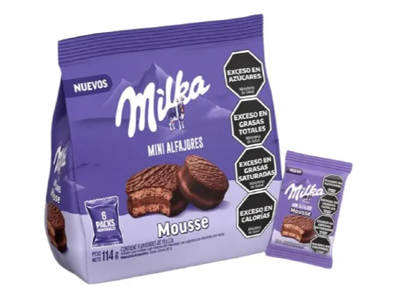 MINI ALFAJOR MILKA MOUSSE 114 GRS