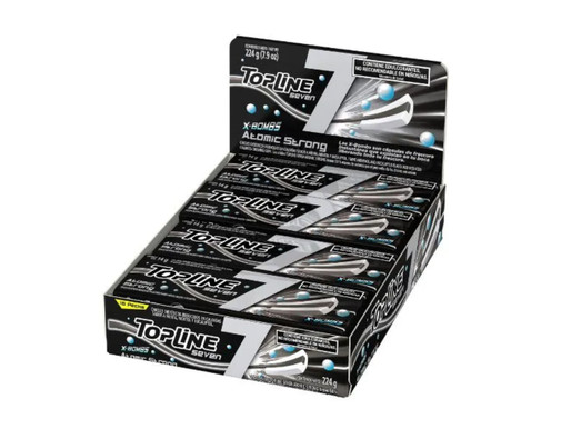 CHICLE TOPLINE 7 ATOMIC STRONG  224GR