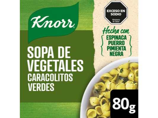 SOPA KNORR VEGETALES  80 GRS