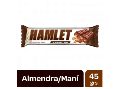 CHOCOLATE HAMLET ALMENDRAS Y MANI 45G