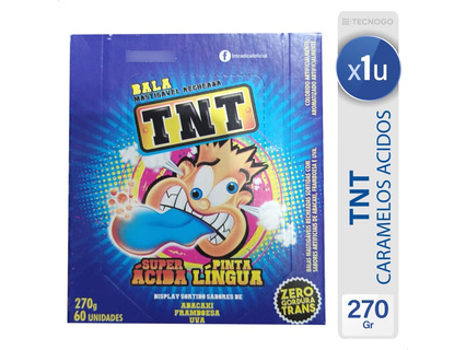 CARAMELOS TNT SUPER ACIDOS PINTA LENGUA  X 40 UN