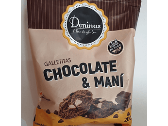 GALLETAS DONINAS CHOCOLATE & MANI 200 GRS