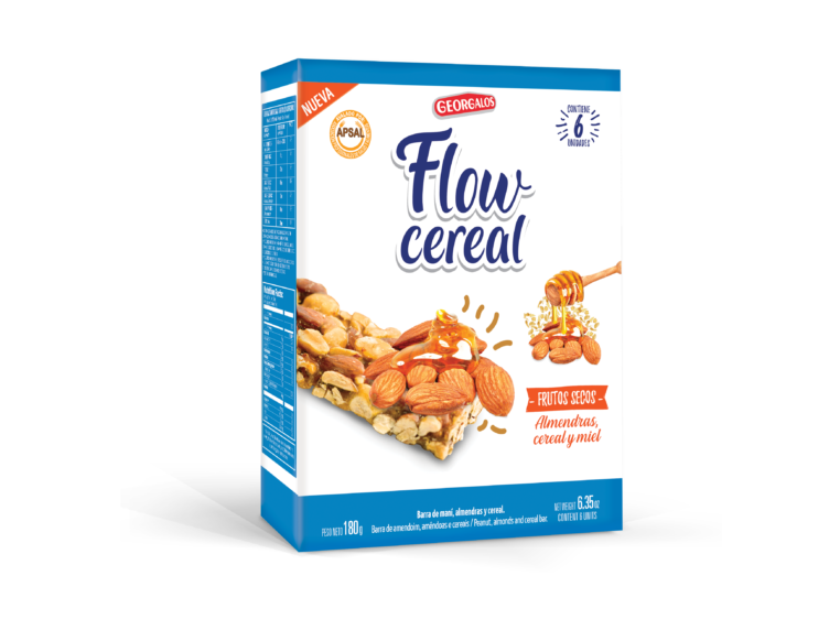 FLOW CEREAL ALMENDRAS MANI Y CEREAL CON MIEL 24 GRS