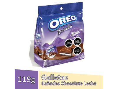 GALLETA OREO BAÑADAS CHOCOLATE  119 GRS