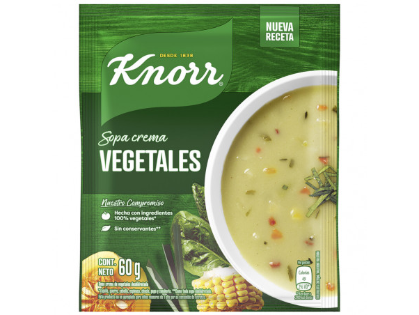 SOPA KNORR CREMA VEGETAL 60 GRS