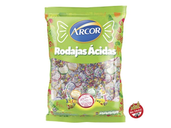 CARAMELOS RODAJAS ACIDAS ARCOR  930GRS