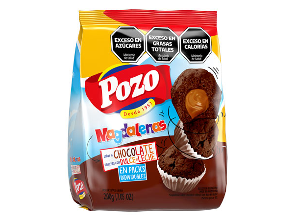 MAGDALENAS POZO RELLENA CHOCOLATE  200GR