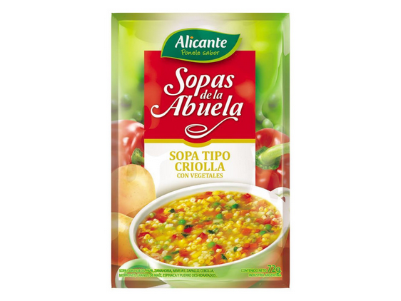SOPA ALICANTE CRIOLLA  72 GRS