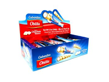CUBANITOS OBLITA CHOCOLATE BLANCO  48UN