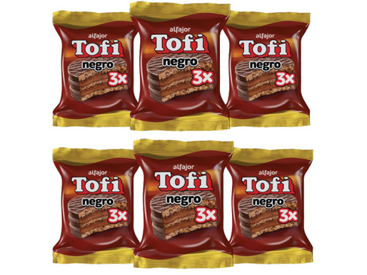 ALFAJOR TRIPLE TOFI NEGRO  73 GRS