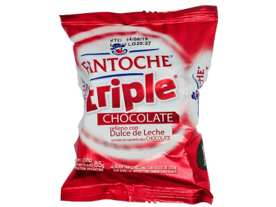 ALFAJOR FANTOCHE TRIPLE NEGRO 85 GRS
