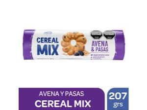 GALLETAS CEREAL MIX AVENA Y PASAS 207 GRS
