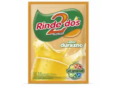 JUGOS RINDE 2 DURAZNO  15 GRS