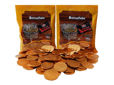 MONEDITAS DE CHOCOLATE BONAFIDE  110 UN