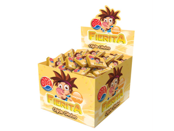 CHICLE GLOBO FIERITA FRUTILLA  100U