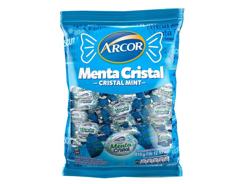 CARAM MENTA CRISTAL ARCOR  810 GRS