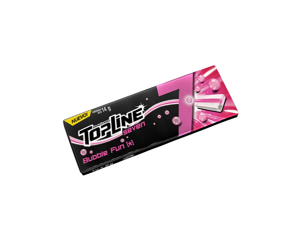 CHICLE TOPLINE 7 BUBBLE FUN  16 U