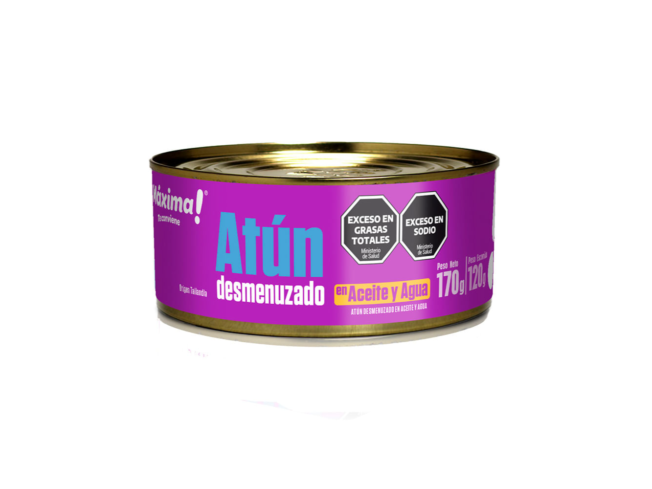 ATUN DESMENUZADO EN ACEITE Y AGUA 120 GRS