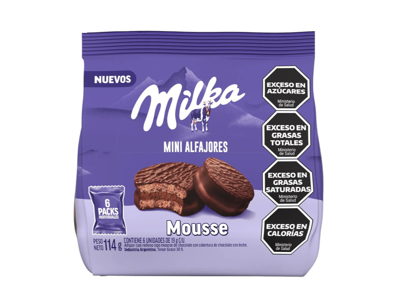 MINI ALFAJOR MILKA MOUSSE 19 GRS